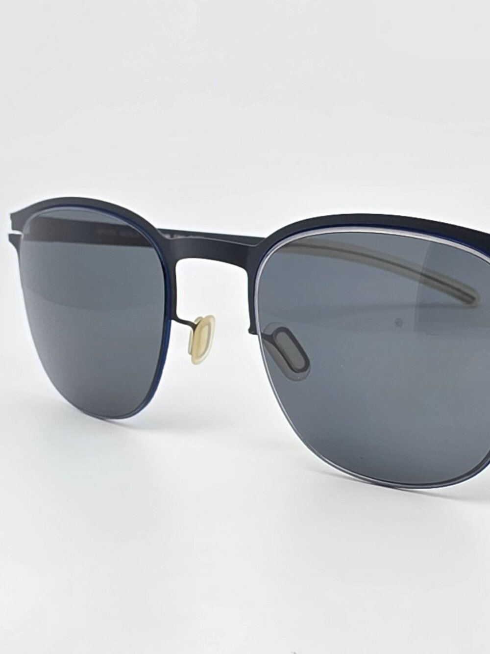 Mykita Neville C514 Indigo Yale Blue Frame Polarized Grey Lens Sunglasses 48mm